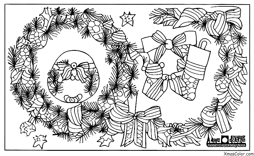 Christmas / Christmas Ornaments: A Christmas wreath