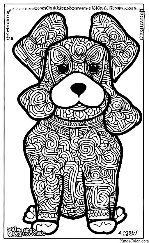 Christmas / Christmas Ornaments: A cute little St. Bernard puppy ornament