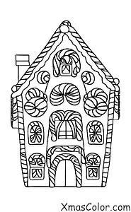 Christmas / Christmas Parades: A float in the form of a giant gingerbread house