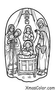 Christmas / Christmas Parades: A float with a nativity scene