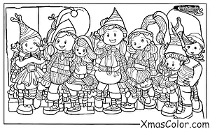 Christmas / Christmas Parades: A float with elves