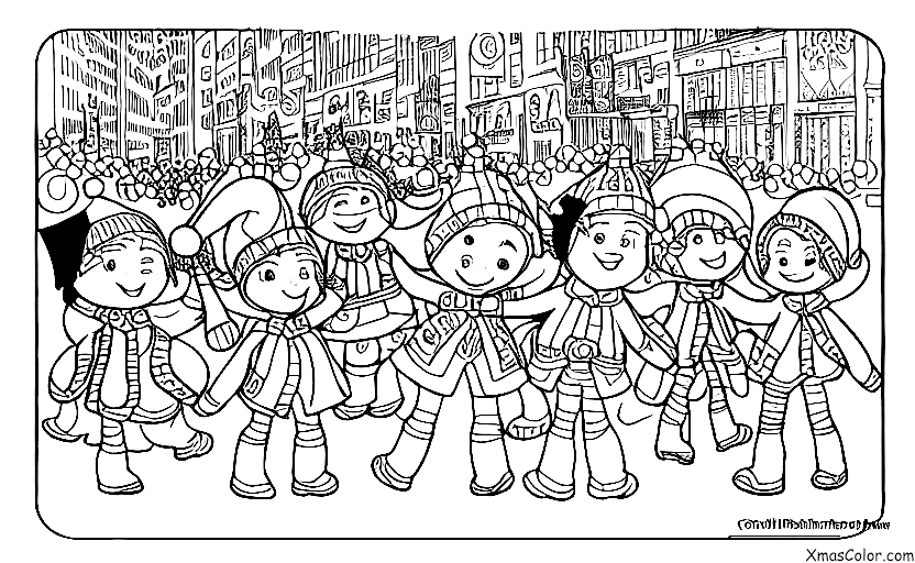 Christmas / Christmas Parades: A grand Christmas parade down 5th avenue in New York City