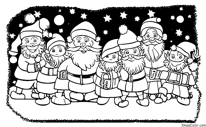 Christmas / Christmas Parades: Santa Claus leading the Christmas Parade