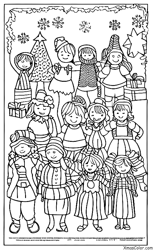 Christmas / Christmas plays: A group of children performing a Christmas play