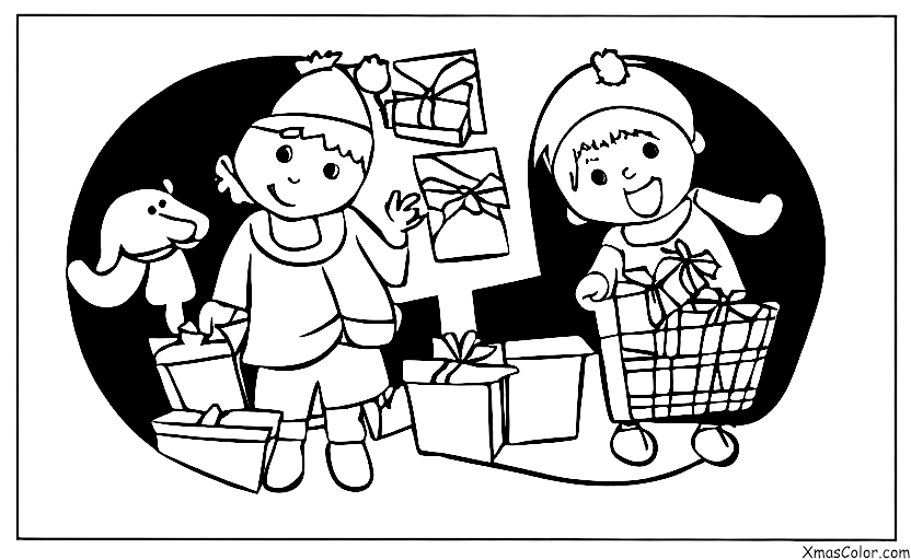 Christmas / Christmas Shopping: A child shopping for their pet
