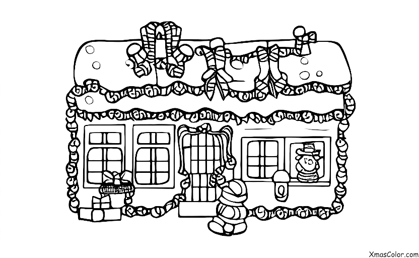 Christmas / Christmas Shopping: A decorated house