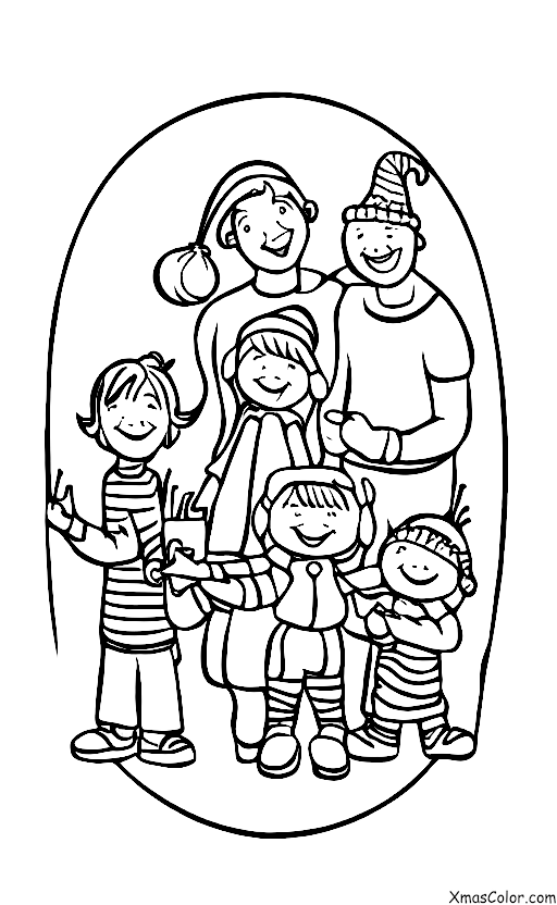 Christmas / Christmas Shopping: A family shopping for Christmas gifts