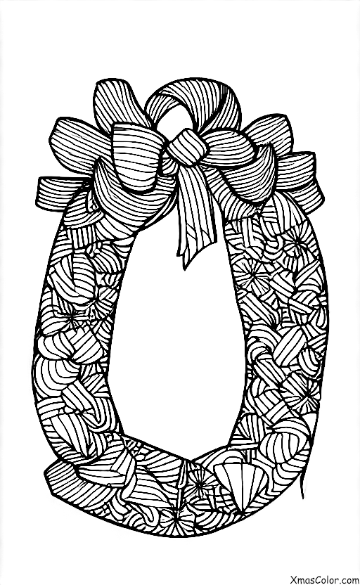 Christmas / Christmas Spirit: A Christmas wreath with a big red bow