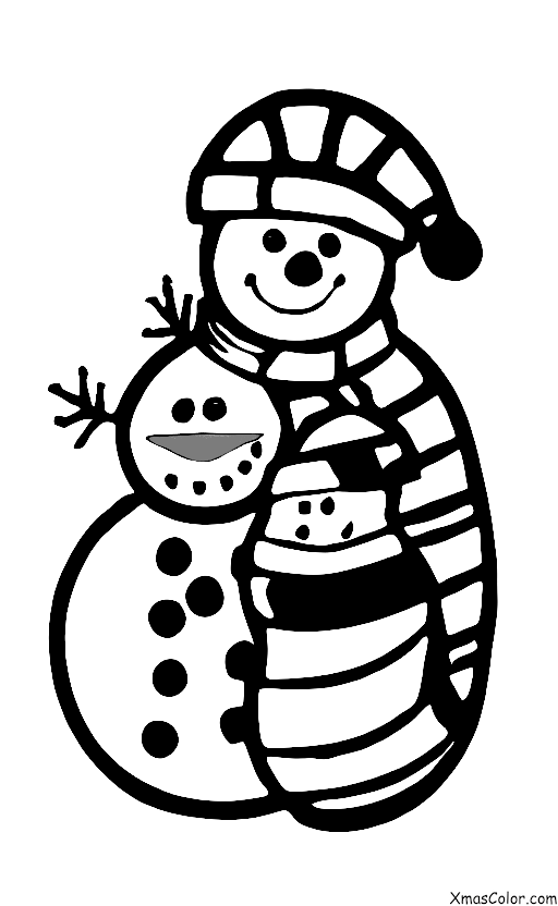 Christmas / Christmas Stockings: Christmas Stocking with a snowman