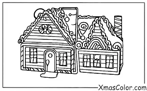 Christmas / Christmas traditions: A family makes a gingerbread house