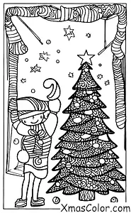 Christmas / Christmas Trees: A Christmas tree in a living room