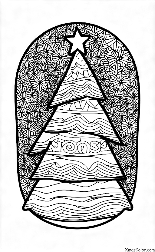 Christmas / Christmas Trees: A Christmas tree surrounded by snow