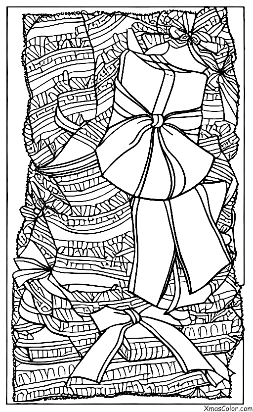 Christmas / Christmas Wrapping Paper: Christmas Wrapping Paper with a present