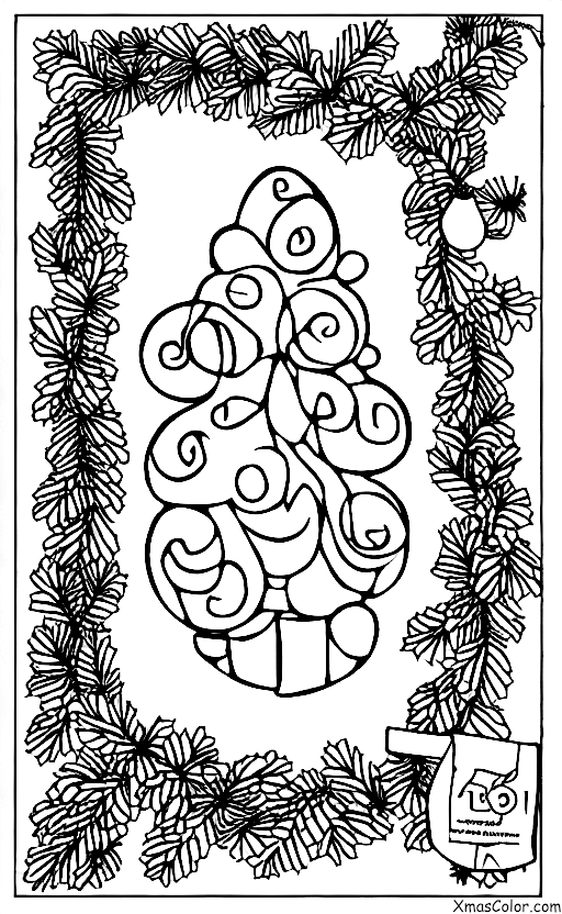 Christmas / Christmas Wreaths: A close-up of a Christmas wreath