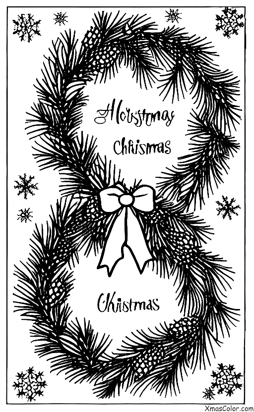 Christmas / Christmas Wreaths: A traditional wreath with a Christmas message