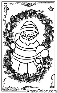 Christmas / Christmas Wreaths: A whimsical wreath with Santa Claus