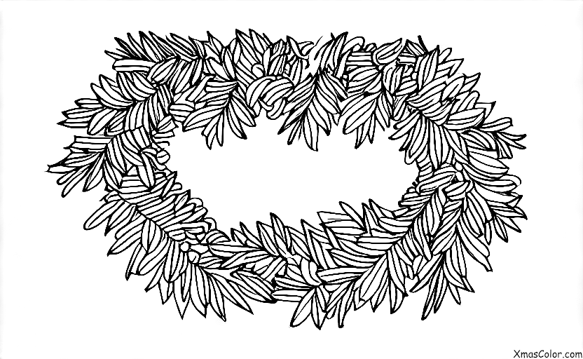 Christmas / Christmas Wreaths: Traditional wreath made of holly and other evergreens