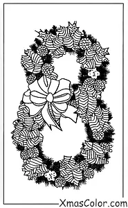 Christmas / Christmas Wreaths: Wreath adorned with ribbons