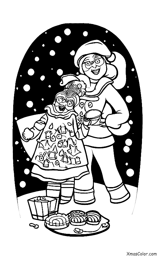 Christmas / Crazy Christmas: Mrs. Claus baking Christmas cookies