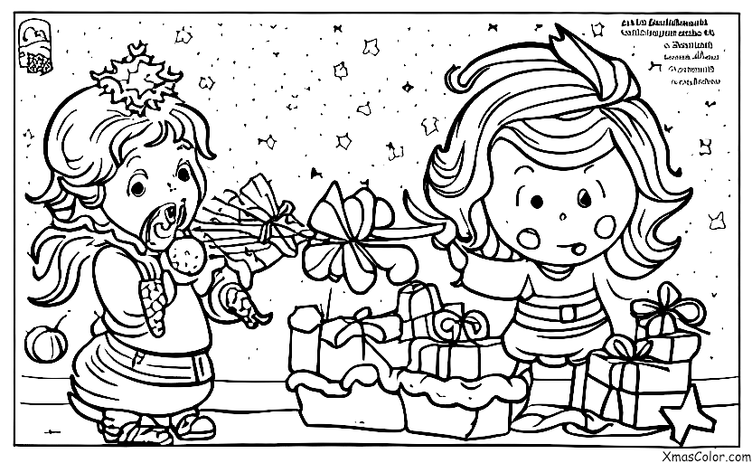 Christmas / Cupid: Cupid playing a trick on Santa