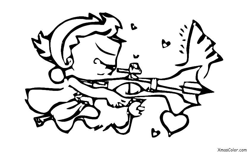 Christmas / Cupid: Cupid shooting his arrows