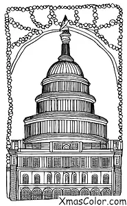 Christmas / DC Christmas: The Capitol building decorated for Christmas