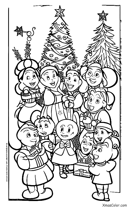 Christmas / Disney Christmas: Disney characters caroling