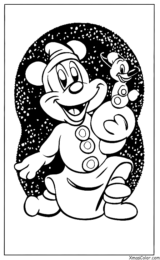 Christmas / Disney Christmas: Goofy playing in the snow