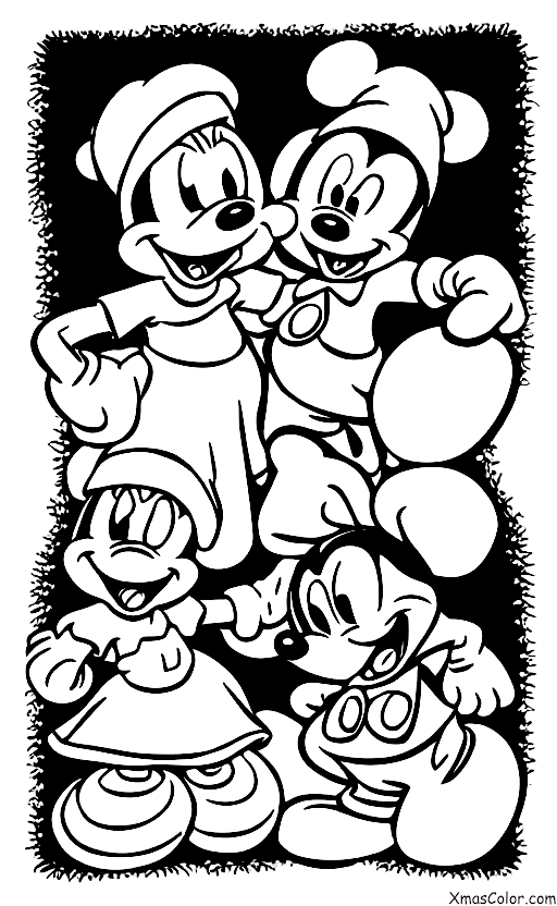 Christmas / Disney Christmas: Mickey and Minnie Mouse baking Christmas cookies