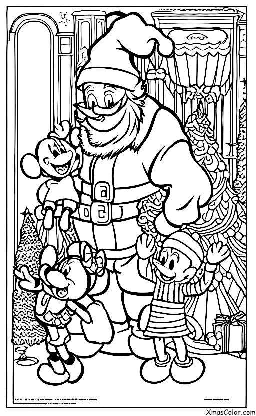 Christmas / Disney Christmas: Santa Claus visiting Disneyland