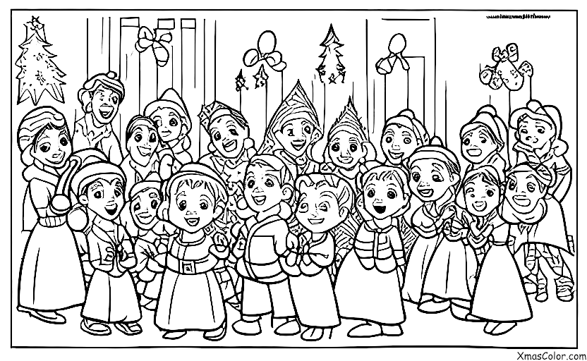 Christmas / Disney Christmas: The Disney characters singing Christmas carols