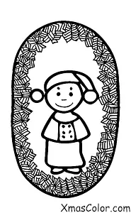 Christmas / Donner: Donner with a Christmas wreath