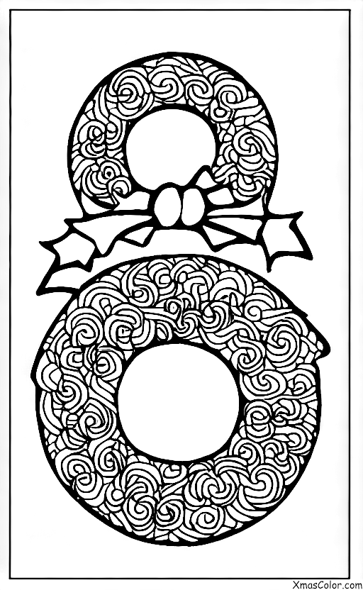 Christmas / Feliz Navidad: A Christmas wreath with the phrase "Feliz Navidad"