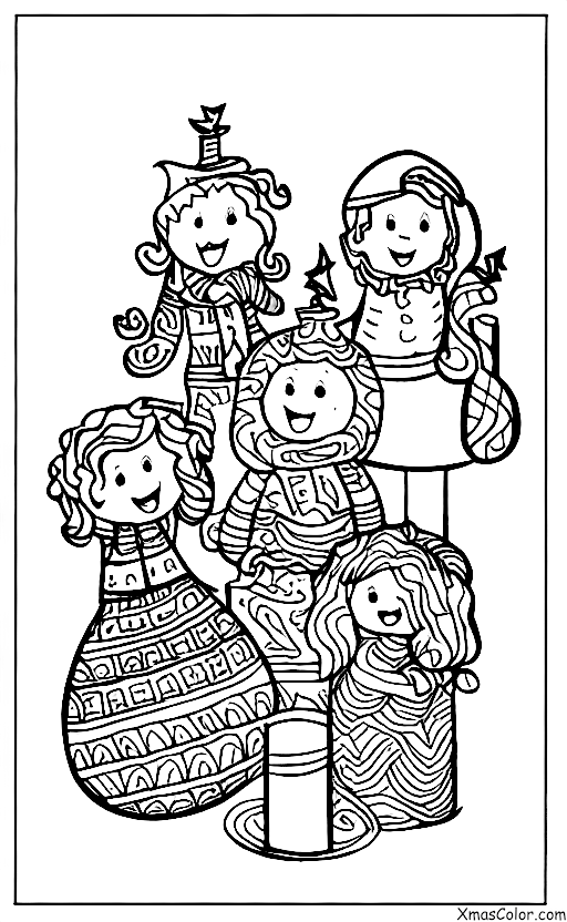 Christmas / Fireplaces: A fireplace with a crackling fire