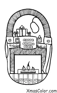 Christmas / Fireplaces: A warm and cozy Christmas fireplace