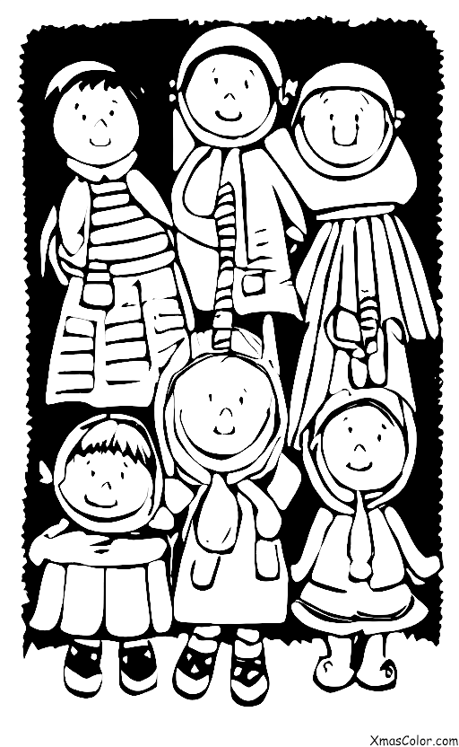 Christmas / Friends: 3 Friends Caroling