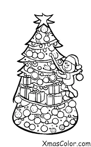 Christmas / Friends: Christmas friends gathering around the tree