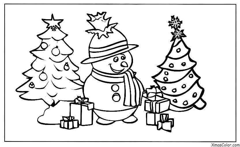 Christmas / Frosty the Snowman's Friends: Frosty the Snowman with a Christmas tree