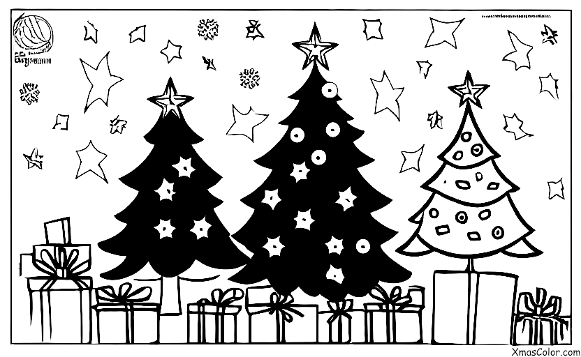 Christmas / Funny Christmas: A Christmas tree with a wonky star on top