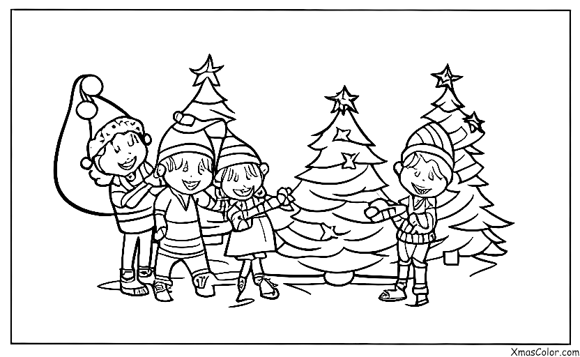 Christmas / Games: elves decorating the Christmas tree