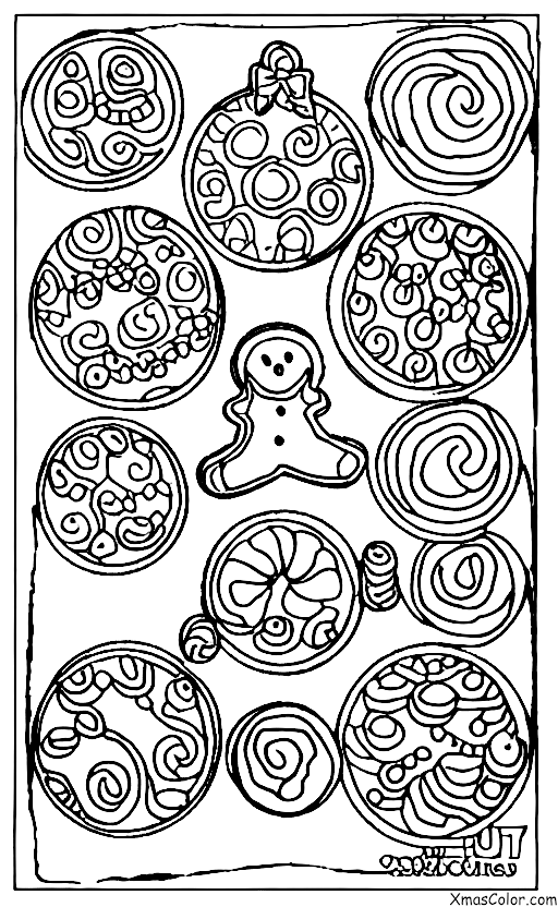 Christmas / Gingerbread Cookies: A plate of fresh gingerbread cookies