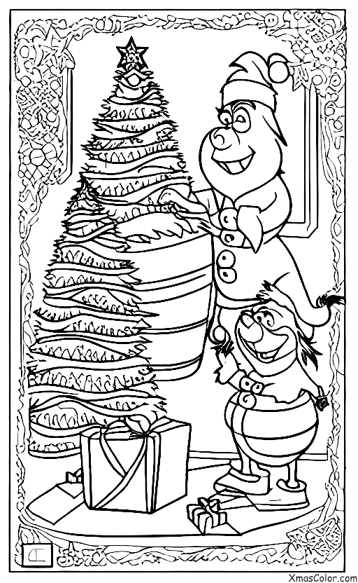 Christmas / Grinch: The Grinch stealing Christmas trees