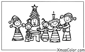 Christmas / Hanukkah: A family lighting the candles on the menorah