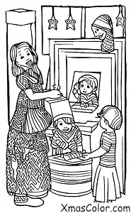 Christmas / Hanukkah: A gift being opened on Hanukkah