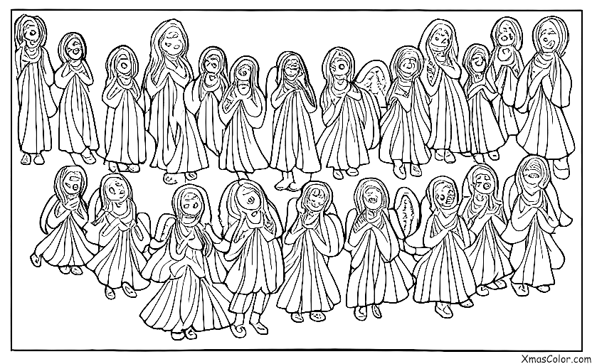 Christmas / Hark! The Herald Angels Sing: A choir of angels singing