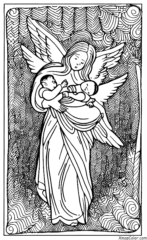 Christmas / Hark! The Herald Angels Sing: An angel holding a baby
