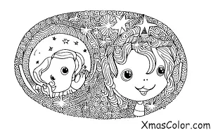 Christmas / Hark! The Herald Angels Sing: The angelic choir flying through the night sky