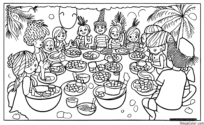 Christmas / Holiday Parties: A holiday party in the tropics