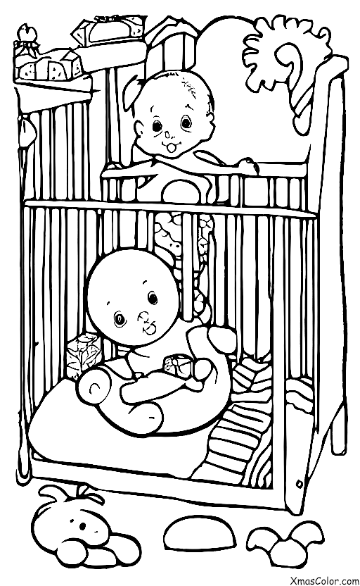 Christmas / Hope: A baby sleeping soundly in his/her crib