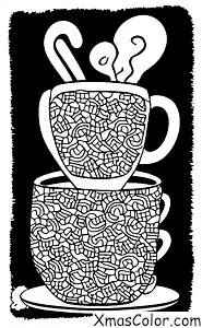 Christmas / Hot Cocoa: A mug of hot cocoa with marshmallows